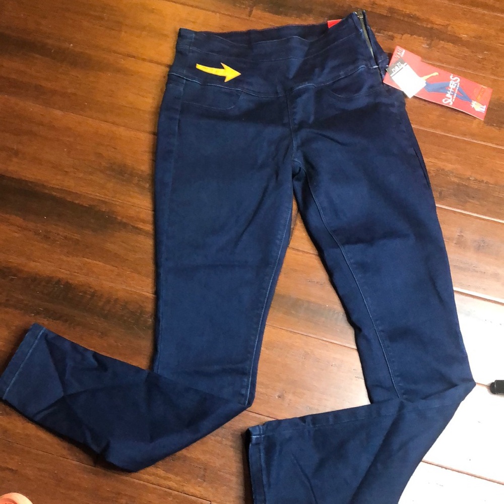 Ymi slim hers blue jeans Side zip